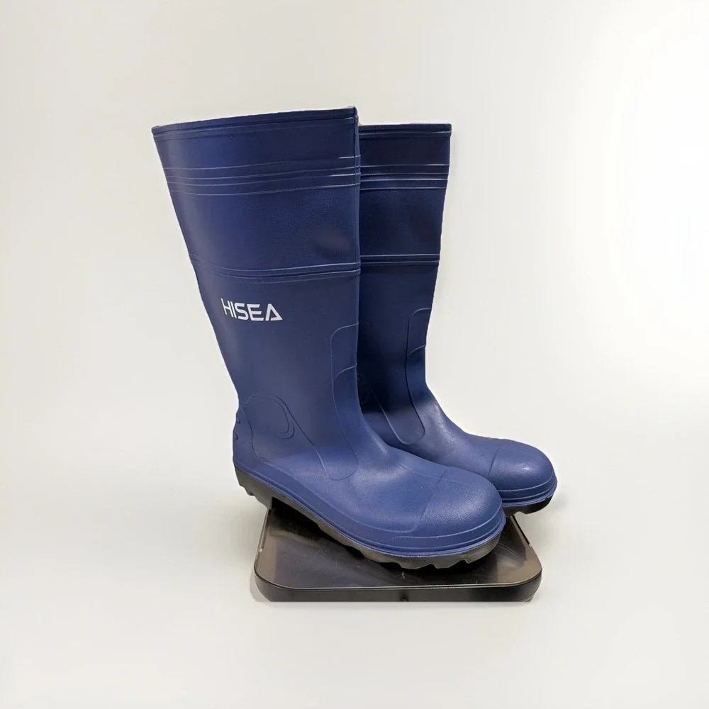 HISEA Men Mid-Calf Rain Boots w/Steel‎ Shank Waterproof Fishing Rubber Boot
